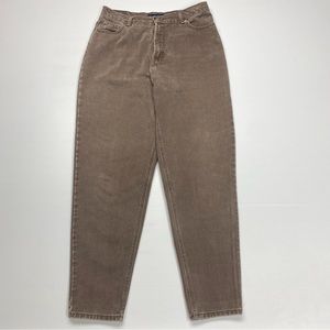Vtg Abercrombie & Fitch Co Tapered Denim USA Made Brown Jean Pants Sz 14
